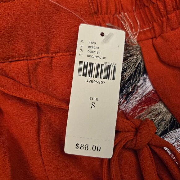 Anthropologie Chloe Oliver Festival shorts Red S Bold Boho Fringe Vacation NWT - Picture 8 of 11